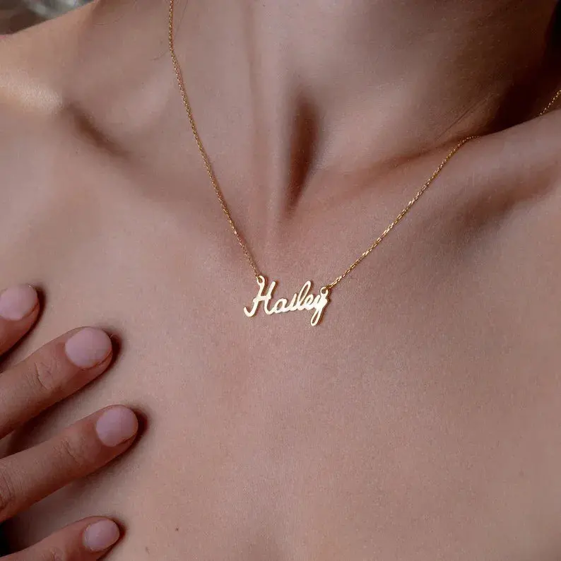 Simple Atmosphere Can Be Customized Name Design Light Luxury Wind Necklace 1