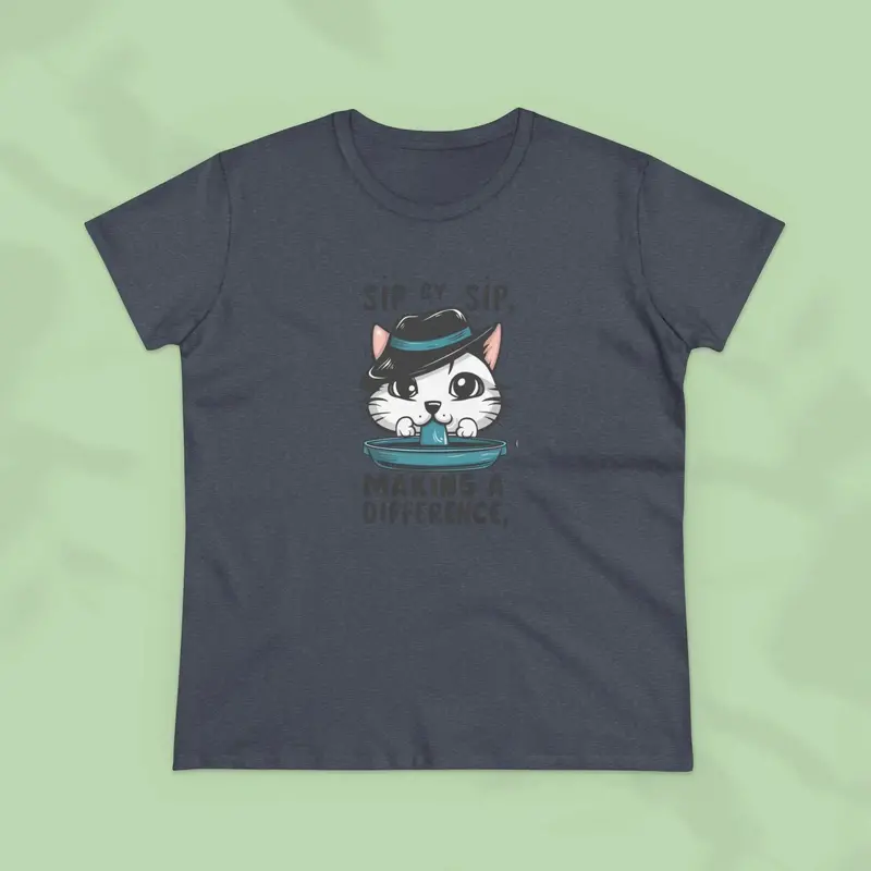 Sip By Sip Make Difference Cotton Women Tees 20