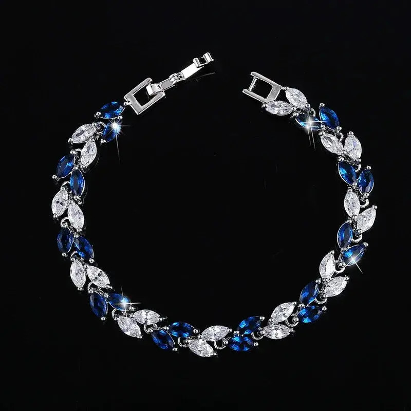 Small Leaf Zircon Bracelet 5