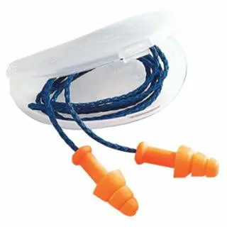 Smartfit® Reusable Earplugs, Tpe, Orange, Corded, Hearpack, 100 Pair 1