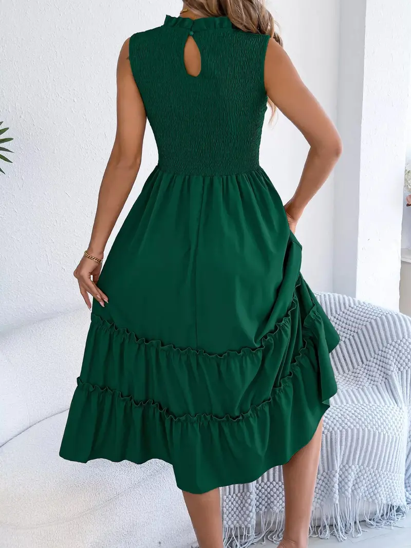 Smocked Sleeveless Tiered Dress 5