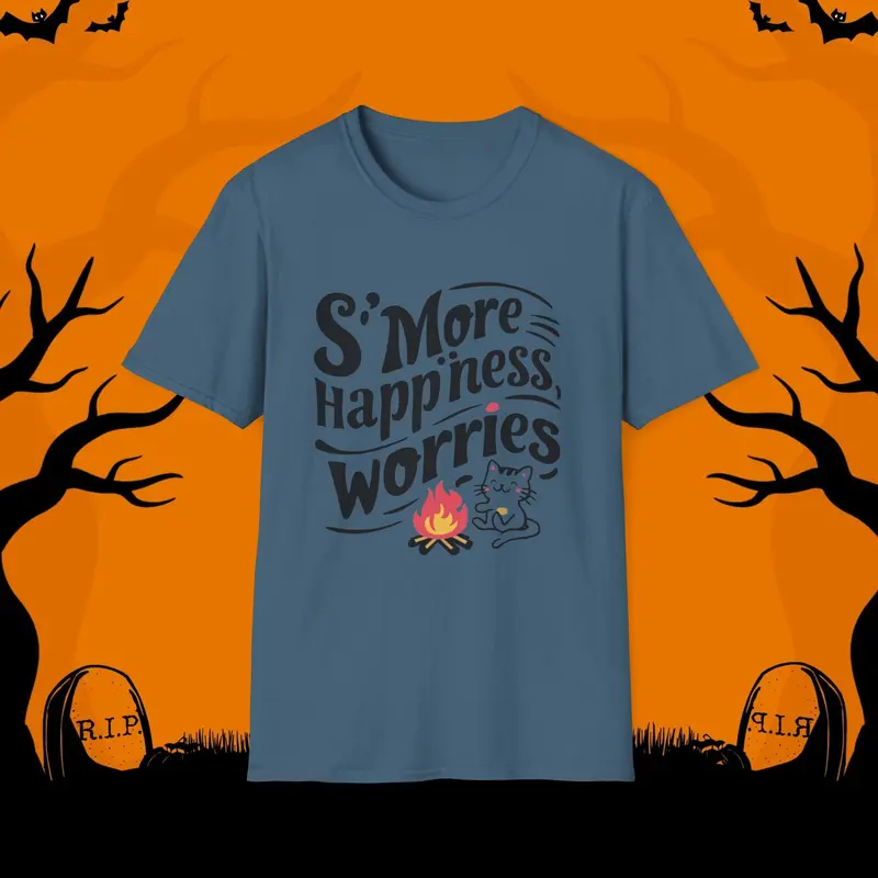 S'more Happiness Chocolate Marshmallow Cotton Men Tee 13