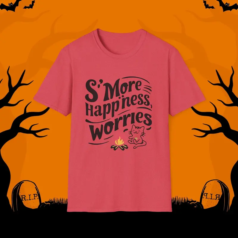 S'more Happiness Chocolate Marshmallow Cotton Men Tee 14