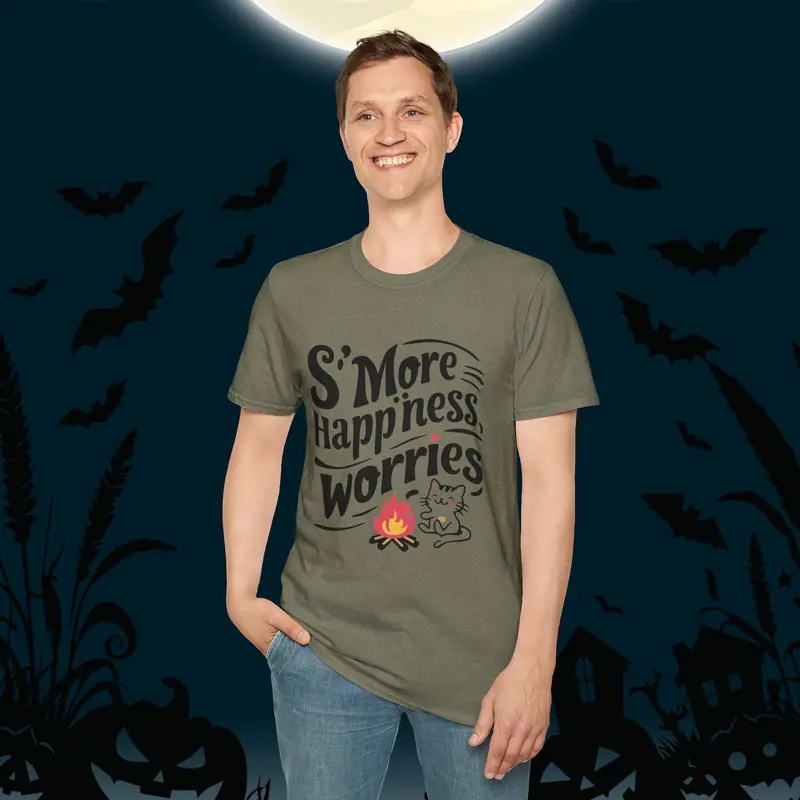 S'more Happiness Chocolate Marshmallow Cotton Men Tee 15