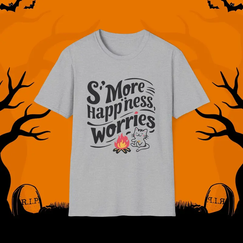 S'more Happiness Chocolate Marshmallow Cotton Men Tee 16