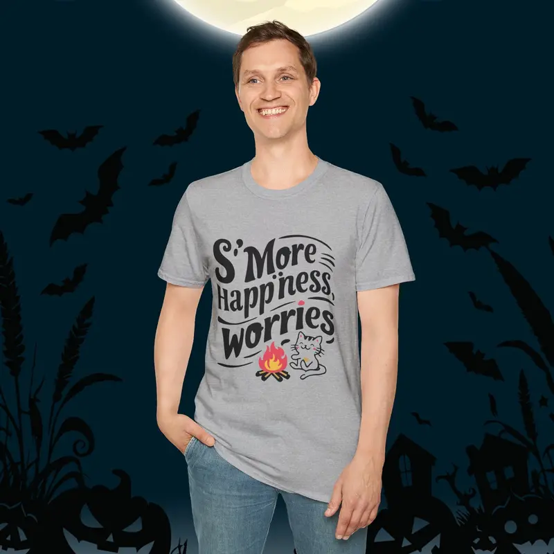 S'more Happiness Chocolate Marshmallow Cotton Men Tee 17