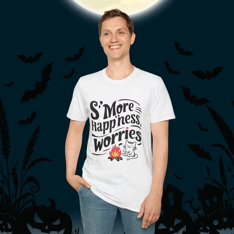 S'more Happiness Chocolate Marshmallow Cotton Men Tee 19