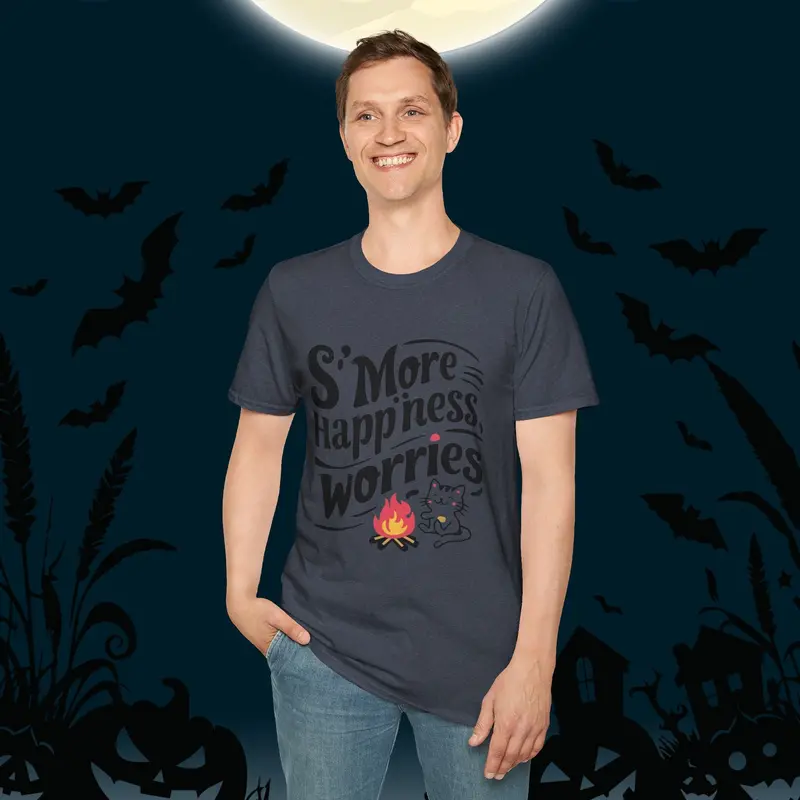 S'more Happiness Chocolate Marshmallow Cotton Men Tee 21
