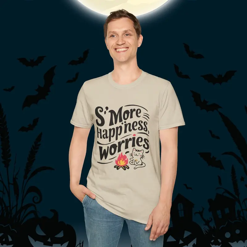 S'more Happiness Chocolate Marshmallow Cotton Men Tee 22