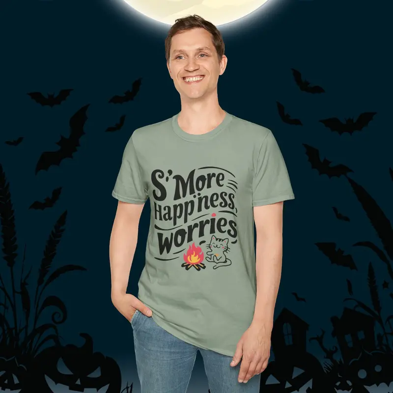 S'more Happiness Chocolate Marshmallow Cotton Men Tee 23