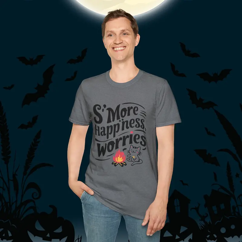 S'more Happiness Chocolate Marshmallow Cotton Men Tee 24