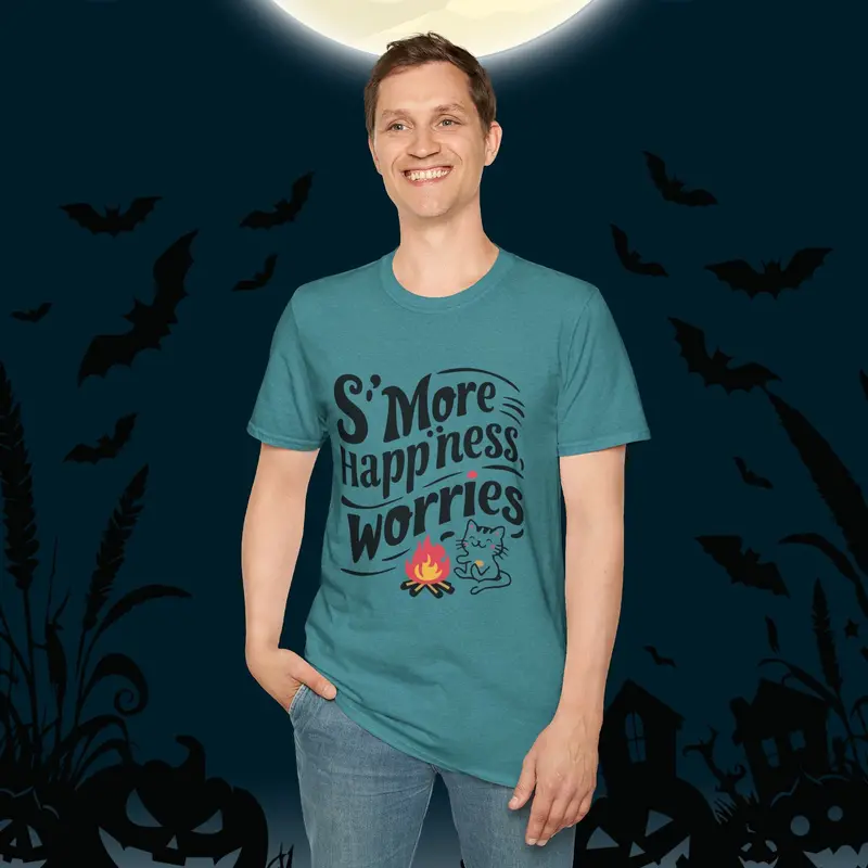 S'more Happiness Chocolate Marshmallow Cotton Men Tee 25