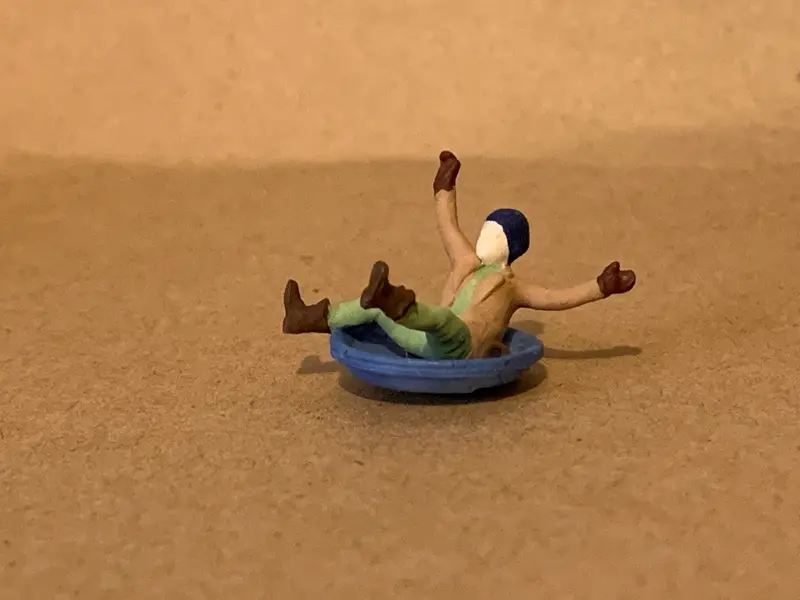 Snow Sledding Children 2