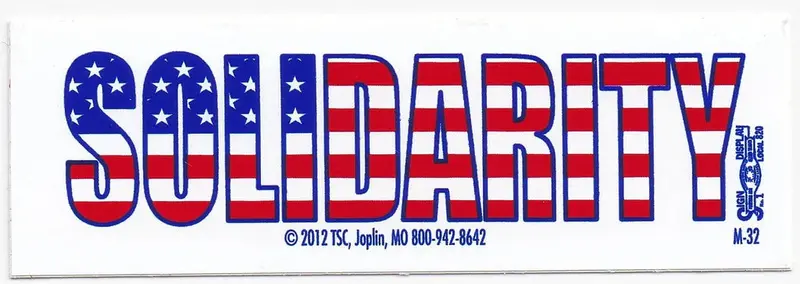 'Solidarity' Bumper Sticker #Bp320 1