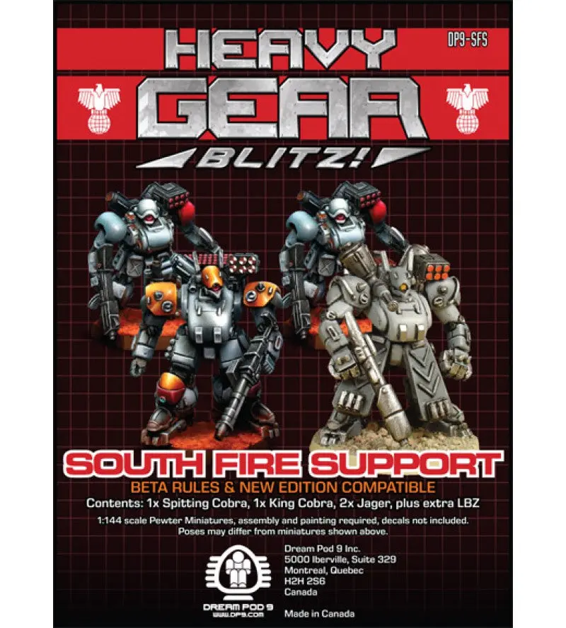 Southern Fire Support Squad (4 Minis: 1X Spitting Cobra, 1X King Cobra, 2X Jager) 1
