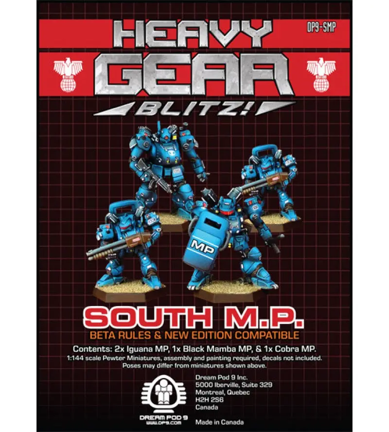 Southern Military Police Squad (4 Minis: 2X Iguana Mp, 1X Black Mamba Mp, 1X Cobra Mp) 1