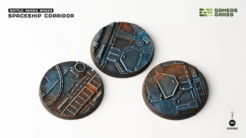 Spaceship Corridor Bases, Round 50Mm (X3) 1