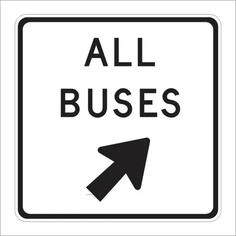 Sr42 (Ca) All Buses With Arrow Sign 1