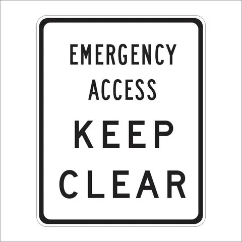 Sr46 (Ca) Emergency Access Keep Clear Sign 1