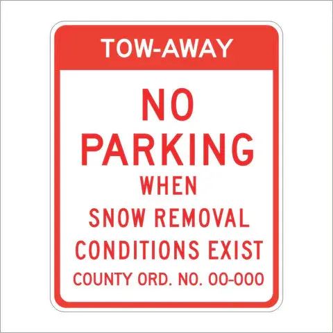 Sr49 (Ca) Tow-Away No Parking When Snow Removal Conditions Exist Sign 1