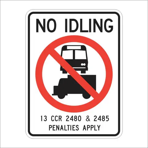 Sr63 (Ca) No Idling (Symbol) Sign 1