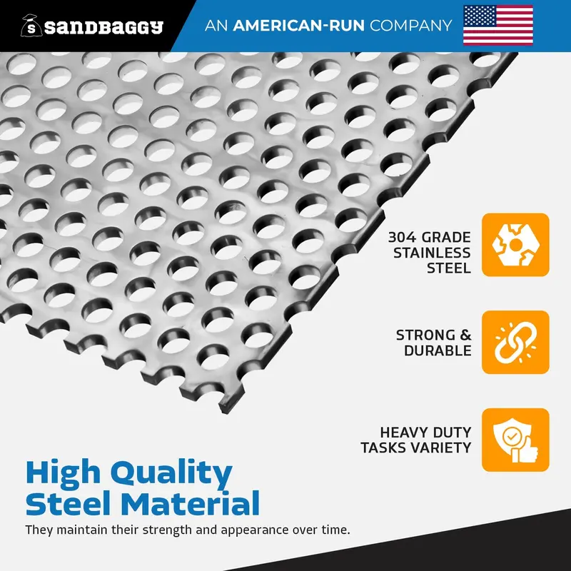 Stainless Steel Perforated Sheet 24" X 48" - Perforated Metal Sheet - 20 Gauge 5