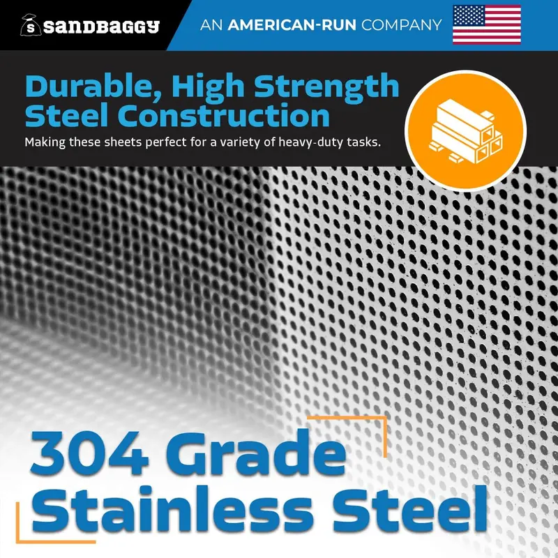 Stainless Steel Perforated Sheet 24" X 48" - Perforated Metal Sheet - 20 Gauge 6