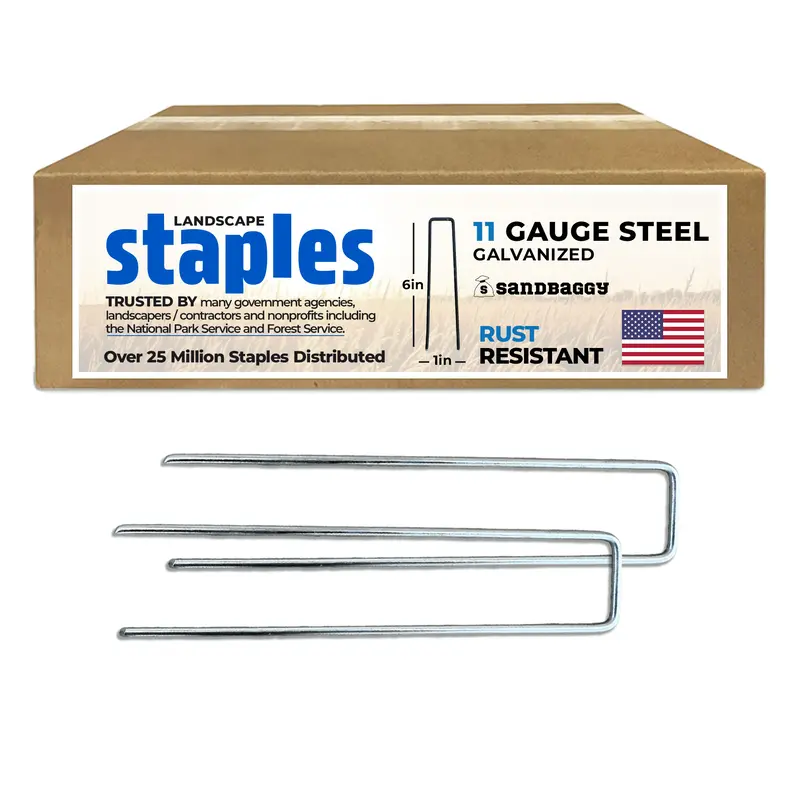 Standard 6-Inch Landscape Staples – Usa Made, 11 Gauge Steel 2