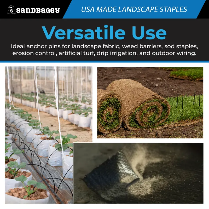 Standard 9-Inch Landscape Staples – Usa Made, 11 Gauge Steel 7