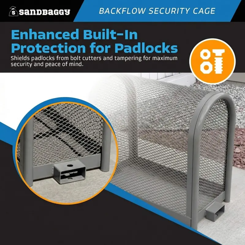 Standard Backflow Security Cage – Backflow Preventer Enclosure (Gray, Medium) 5