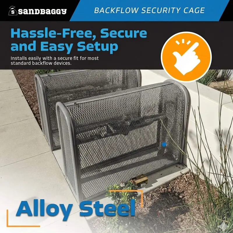 Standard Backflow Security Cage – Backflow Preventer Enclosure (Gray, Medium) 6