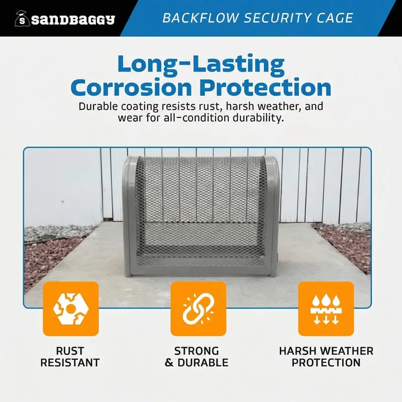 Standard Backflow Security Cage – Backflow Preventer Enclosure (Gray, Medium) 7