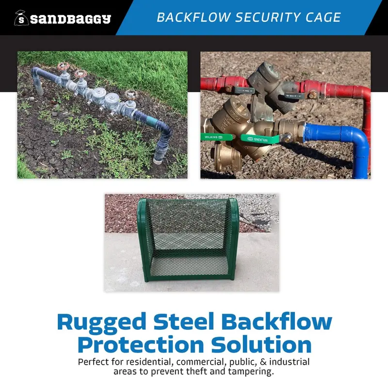 Standard Backflow Security Cage – Backflow Preventer Enclosure (Green) 4