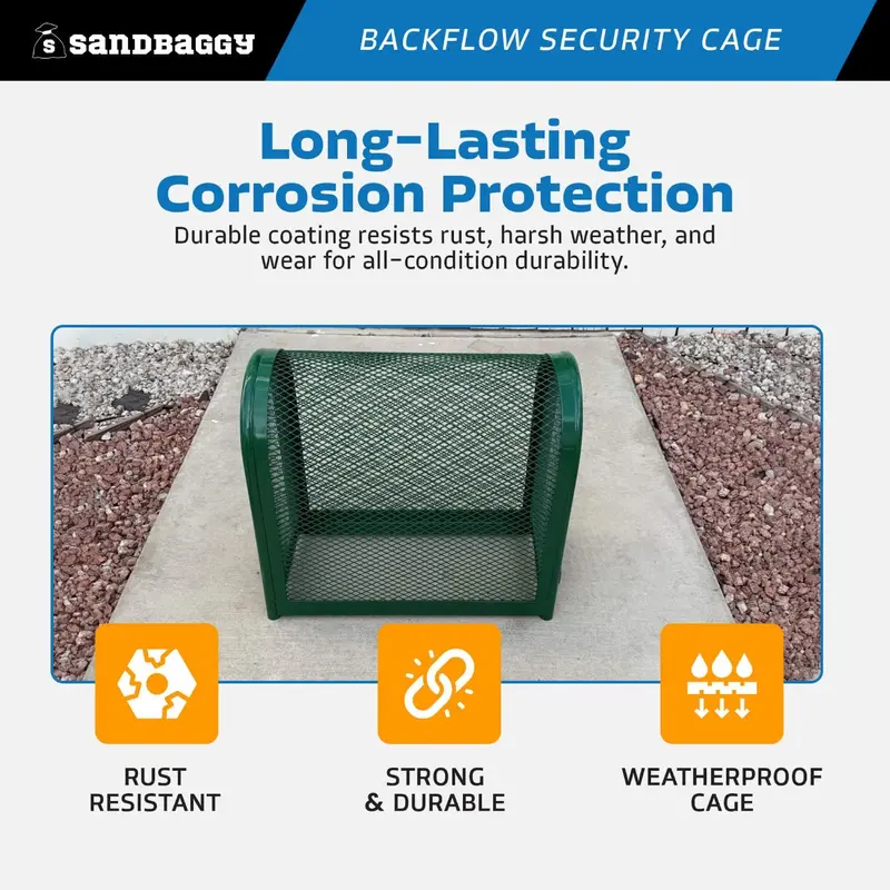 Standard Backflow Security Cage – Backflow Preventer Enclosure (Green) 5