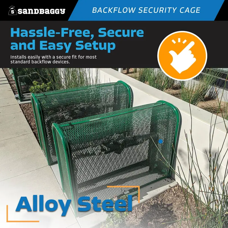 Standard Backflow Security Cage – Backflow Preventer Enclosure (Green) 6