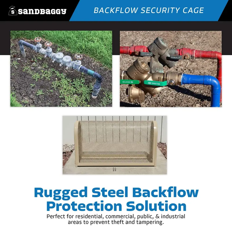 Standard Backflow Security Cage – Backflow Preventer Enclosure (Tan, Large) 4