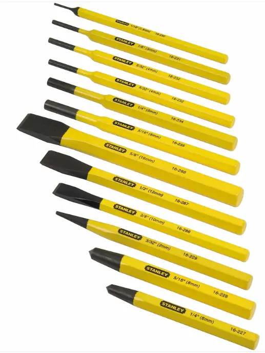Stanley Fat Max Cold Chisel & Punch Set #16-299 1