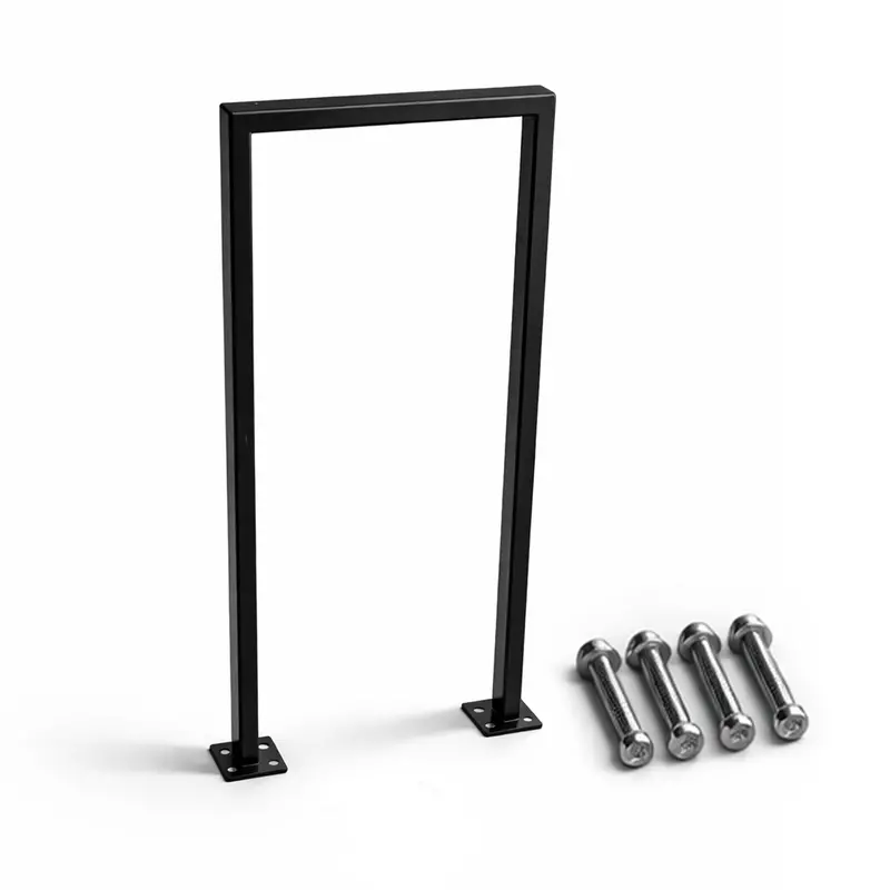 Staple Bike Rack Model U – Black Commercial Surface-Mount Rack 1