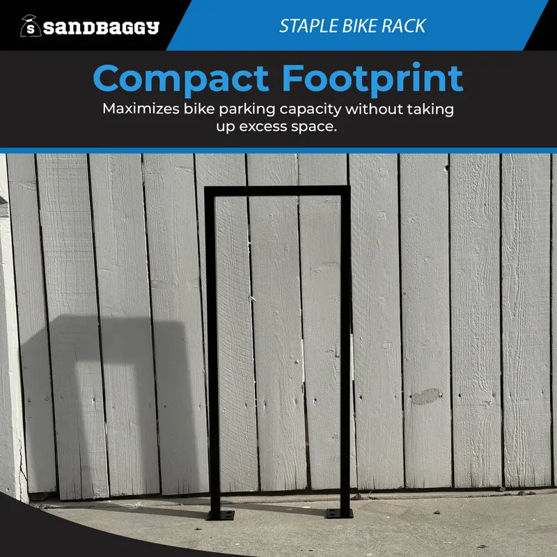 Staple Bike Rack Model U – Black Commercial Surface-Mount Rack 5