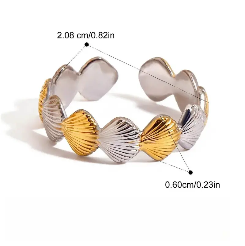 Starfish Shell Titanium Steel Ring 2