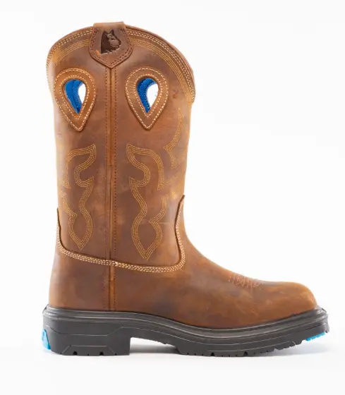 Steel Blue Men's Blue Heeler Steel Toe Pull On Work Boot #813945 2