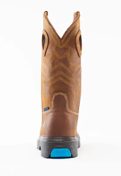 Steel Blue Men's Blue Heeler Steel Toe Pull On Work Boot #813945 4