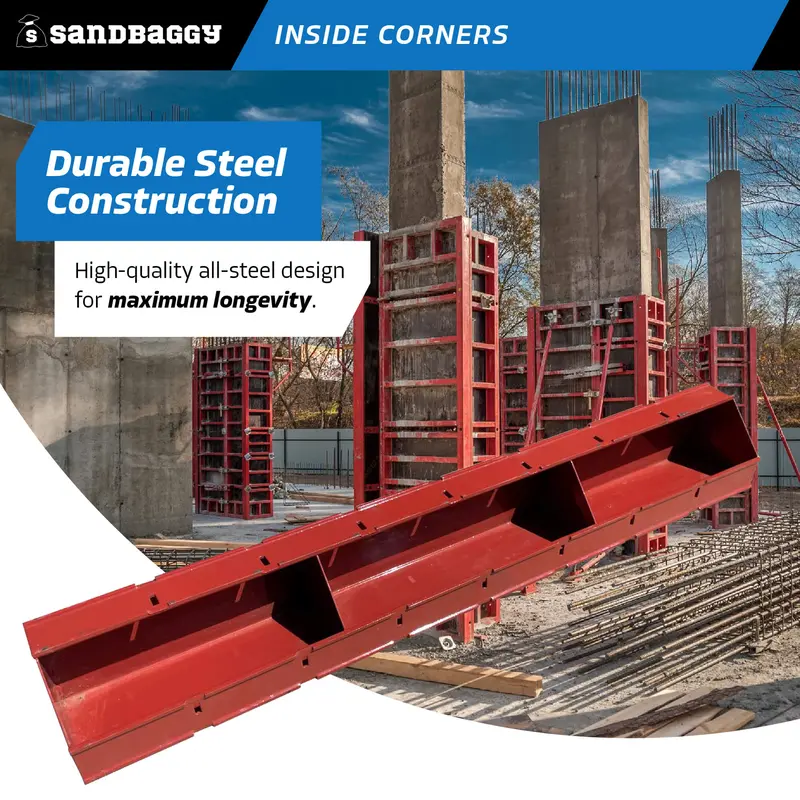 Steel Inside Corners For Concrete Forms (6" X 6" X 4 Ft) 7