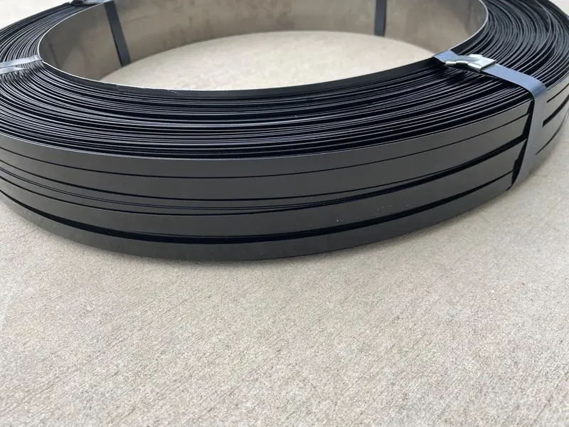 Steel Strapping Coil (Black) - Rust Resistant Metal Banding (1/2"W X 2800'L X 0.02" Thick) 12