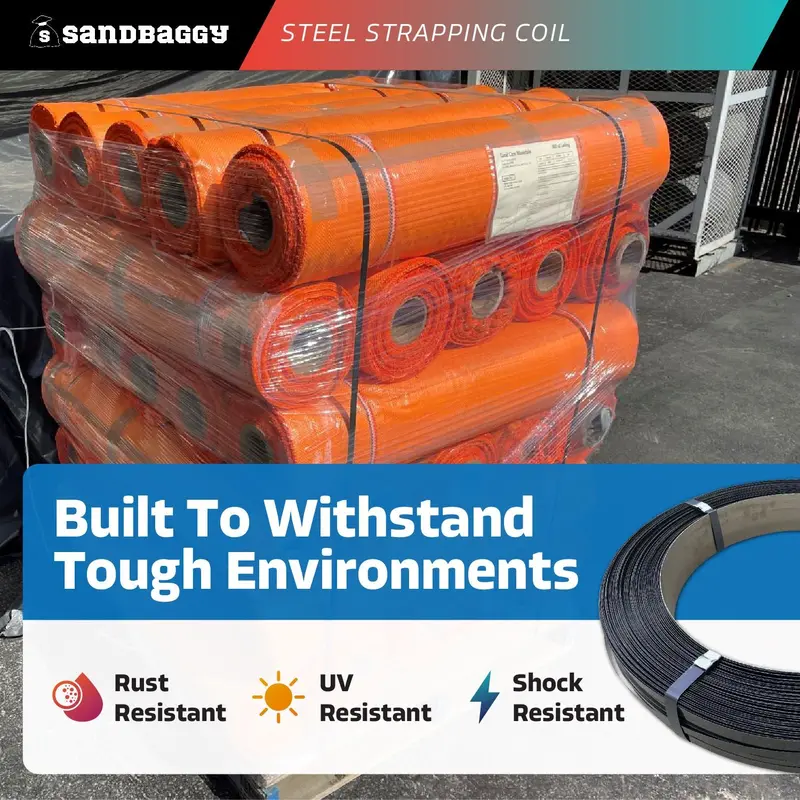 Steel Strapping Coil (Black) - Rust Resistant Metal Banding (1/2"W X 2800'L X 0.02" Thick) 4