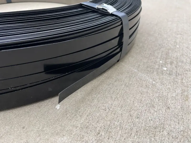 Steel Strapping Coil (Black) - Rust Resistant Metal Banding (1/2"W X 2800'L X 0.02" Thick) 6