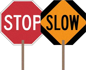 Stop / Slow Paddles 18" 1