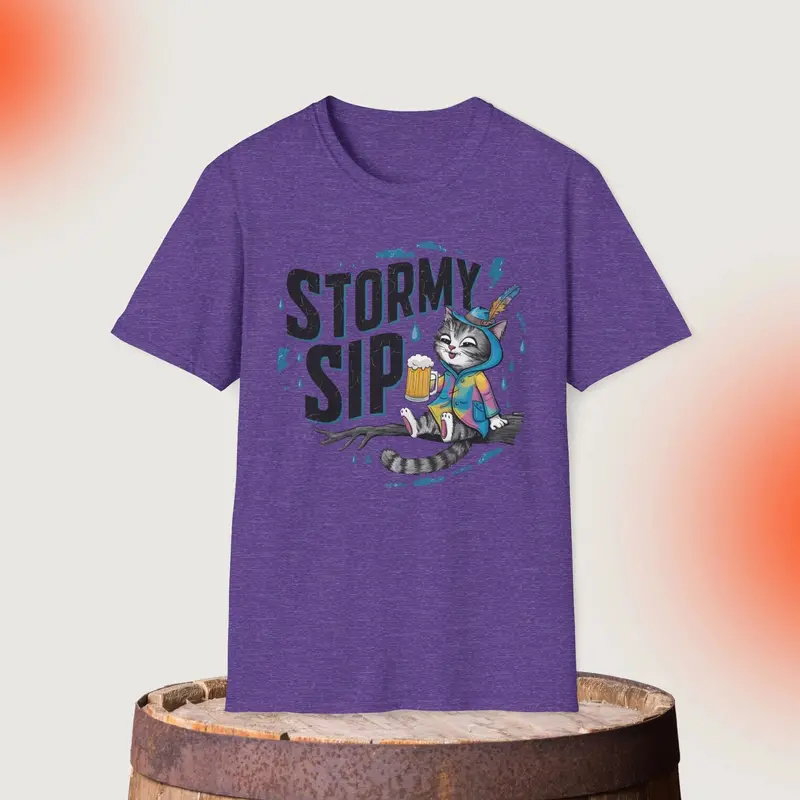 Stormy Sip Cotton Men Tshirt 11