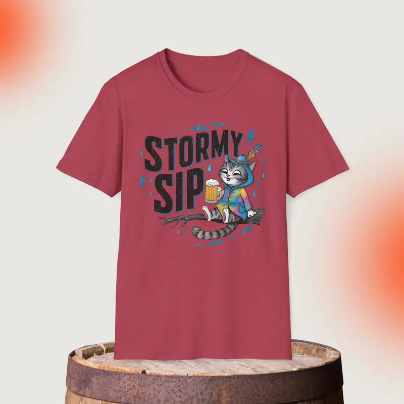 Stormy Sip Cotton Men Tshirt 14