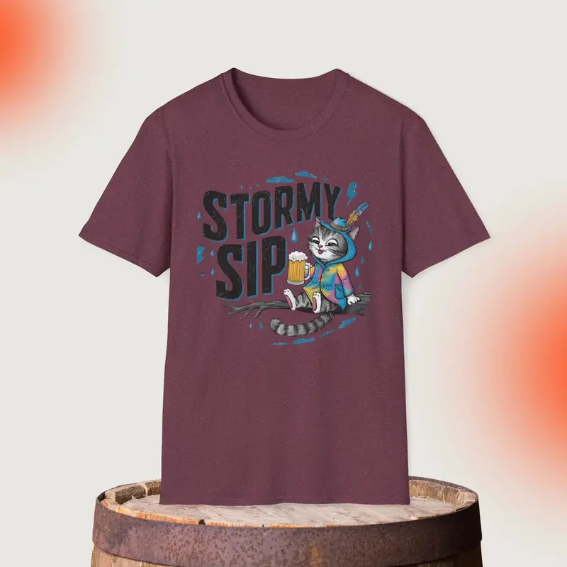 Stormy Sip Cotton Men Tshirt 15